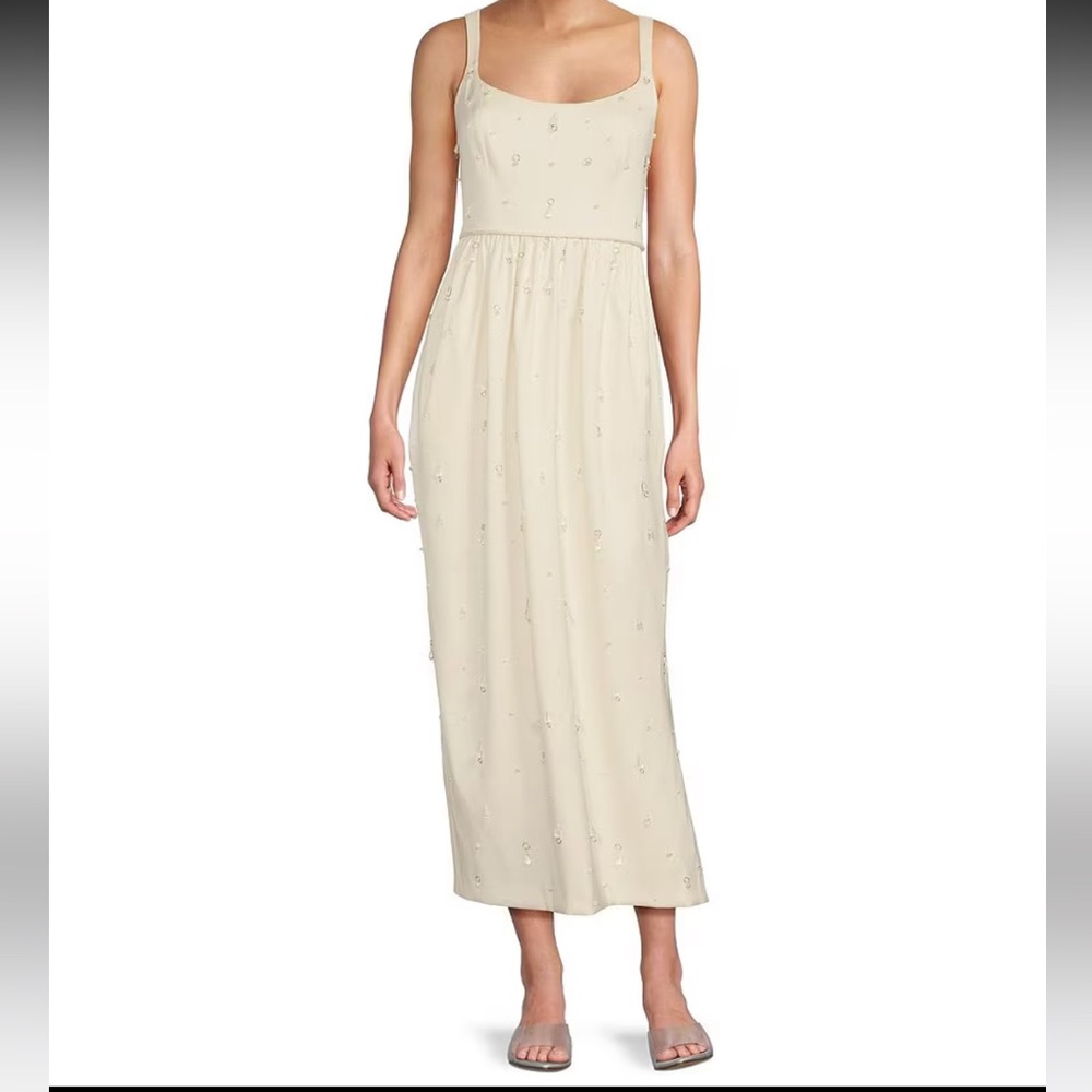 ANTOINO MELANI x Elizabeth Damrich Glass Stretch A-Line Maxi Dress.